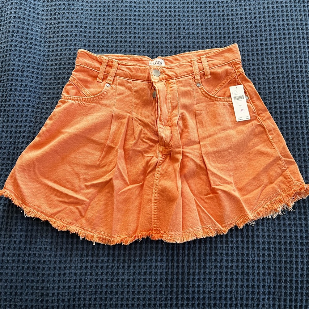 Pilcro Orange Mini Skirt